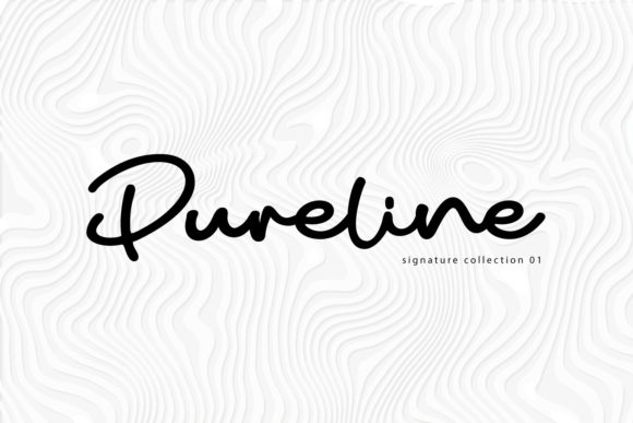 Pureline: A Modern Script Font for Editorial Design